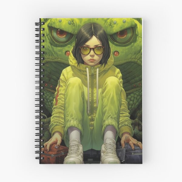 Item preview, Girl Sitting In Front Scary Monster Frog designed and sold by RibbitFans101.