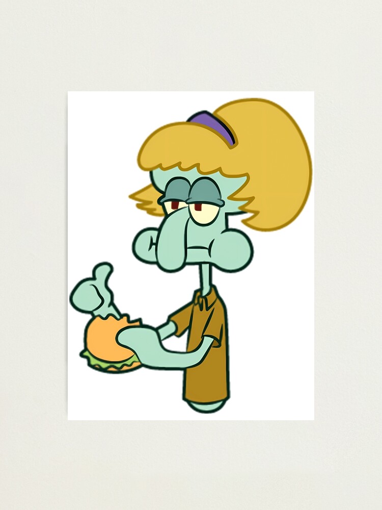 SpongeBob Squidward Wig Photographic Print