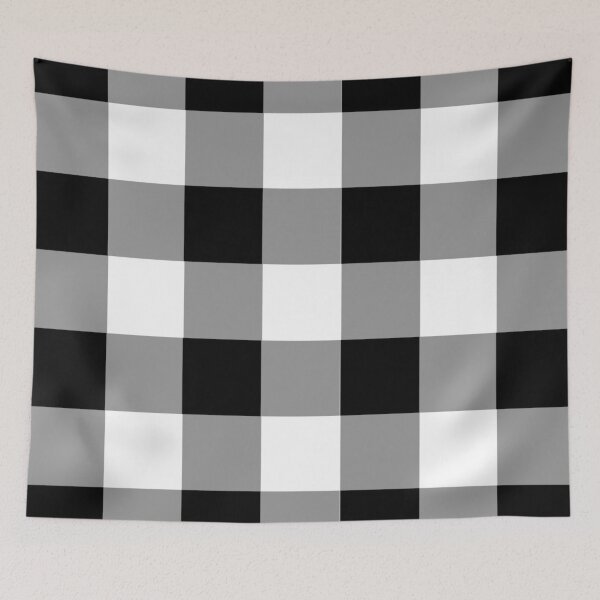 Item preview, black and white buffalo check designed and sold by hellcom.