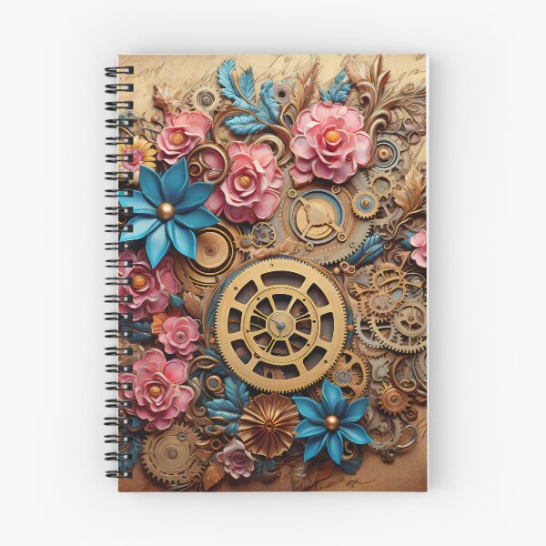 Item preview, Steampunk Flowers on old Manuscript designed and sold by BrandonArtWorld.