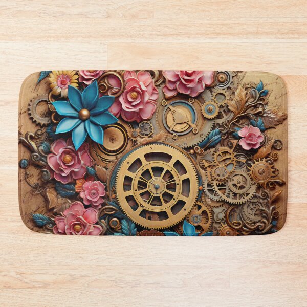 Item preview, Steampunk Flowers on old Manuscript designed and sold by BrandonArtWorld.