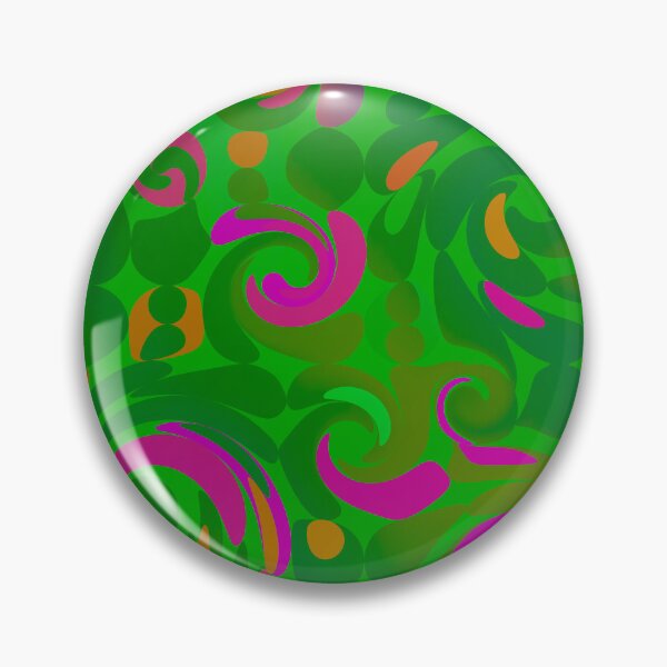 Item preview, Fuchsia green rolls. Abstract pattern of colorful curlers designed and sold by studio468.