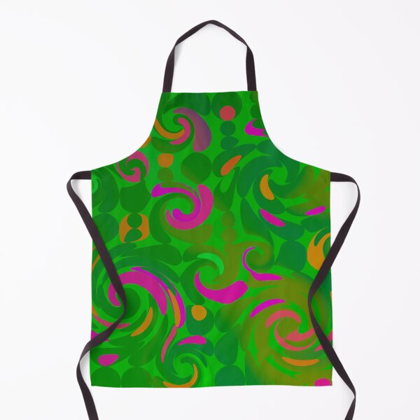 Item preview, Fuchsia green rolls. Abstract pattern of colorful curlers designed and sold by studio468.