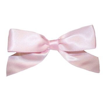 Coquette balletcore pink ribbon bow | Sticker