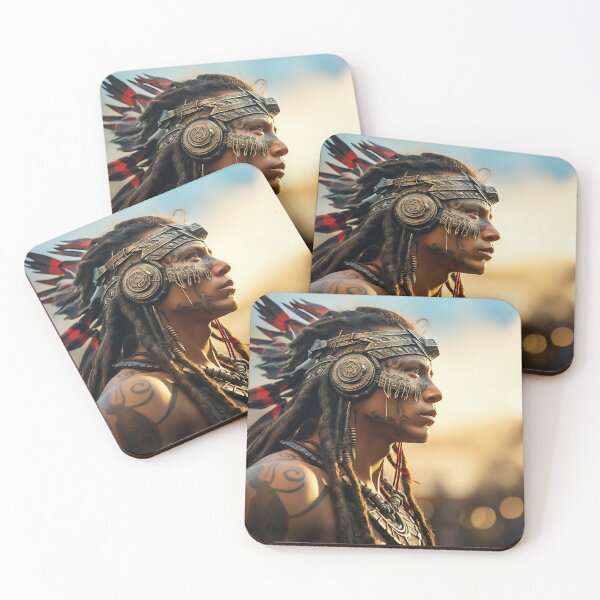 Item preview, The Future Is Taino, Native futuristic taino warrior approaches the battle designed and sold by jeanfmarc.