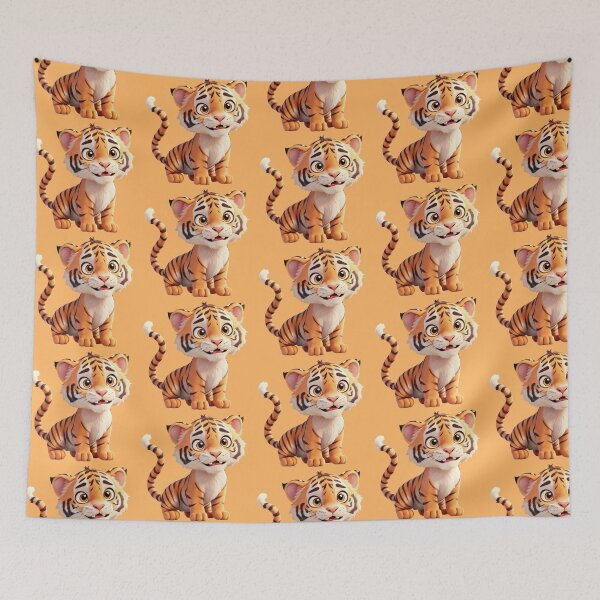 Item preview, Adorable 3D style animated tiger - lovely designed and sold by ChickNickStudio.