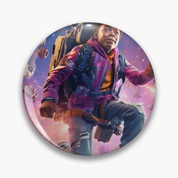 Item preview, Showing Up, black african teenage boy in action pose flying with jetpack  designed and sold by jeanfmarc.