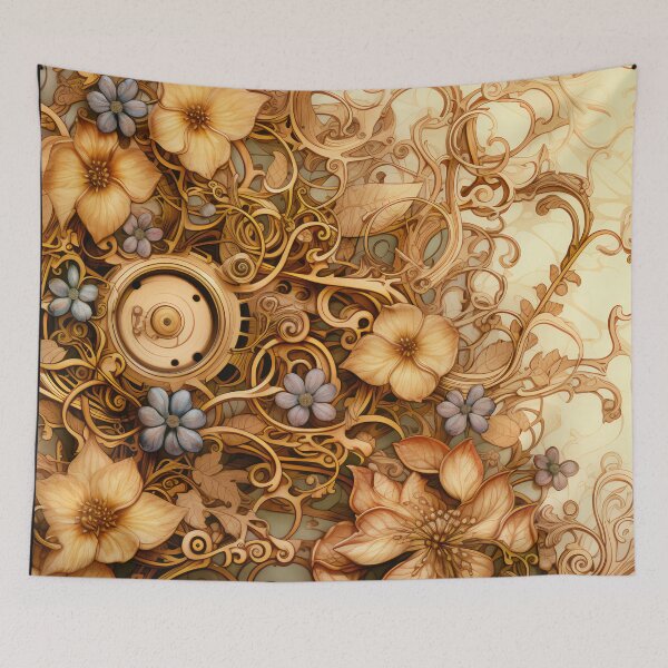 Item preview, Steampunk Flowers on old Manuscript designed and sold by BrandonArtWorld.