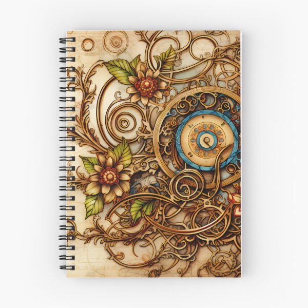Item preview, Steampunk Flowers on old Manuscript designed and sold by BrandonArtWorld.