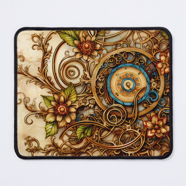 Item preview, Steampunk Flowers on old Manuscript designed and sold by BrandonArtWorld.