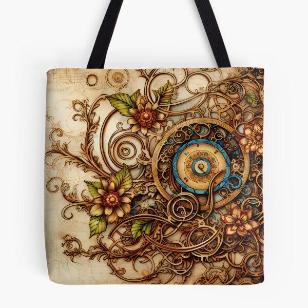 Item preview, Steampunk Flowers on old Manuscript designed and sold by BrandonArtWorld.