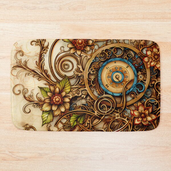 Item preview, Steampunk Flowers on old Manuscript designed and sold by BrandonArtWorld.