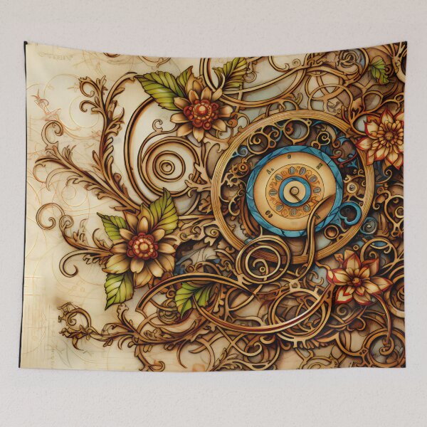 Item preview, Steampunk Flowers on old Manuscript designed and sold by BrandonArtWorld.