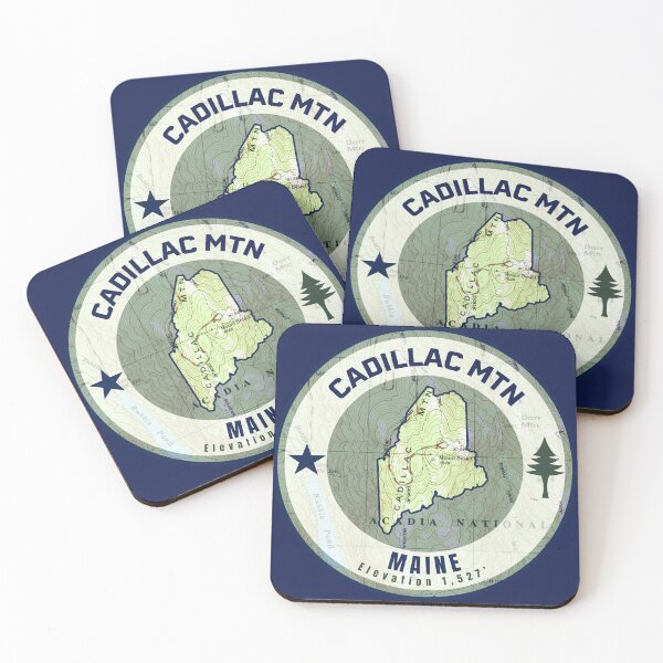 Item preview, Maine Mountain Map - Cadillac (Blue) designed and sold by Willz Designz.