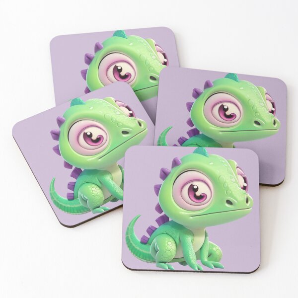 Item preview, 3D Style Animated Adorable Chameleon - Lovely designed and sold by ChickNickStudio.
