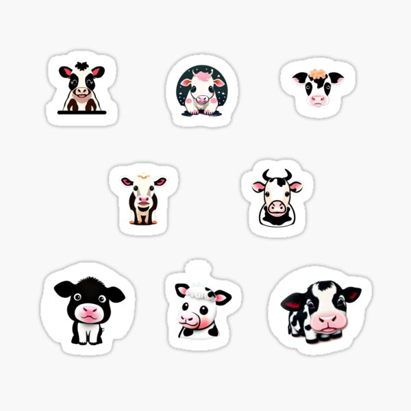 Cow Stickers and Cow Backpacks - Baby Moos Collection Sticker