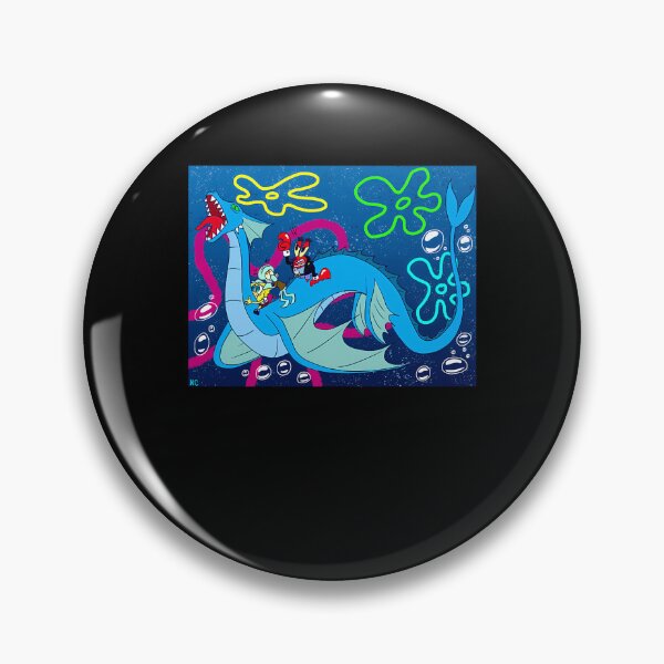 Item preview, Spongebob, Squidward and Mister Krabs ride a sea dragon designed and sold by TrendyKyleAs.