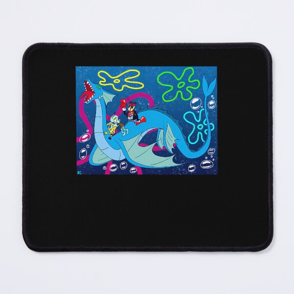 Item preview, Spongebob, Squidward and Mister Krabs ride a sea dragon designed and sold by TrendyKyleAs.