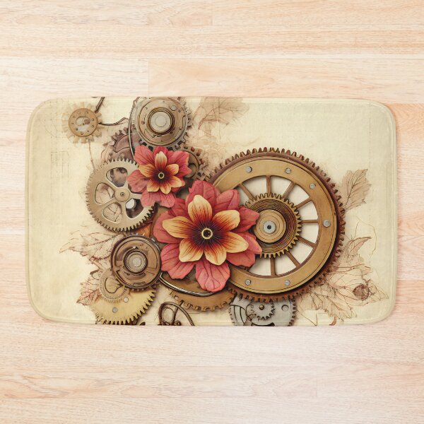 Item preview,  Steampunk Flowers on old Manuscript designed and sold by BrandonArtWorld.