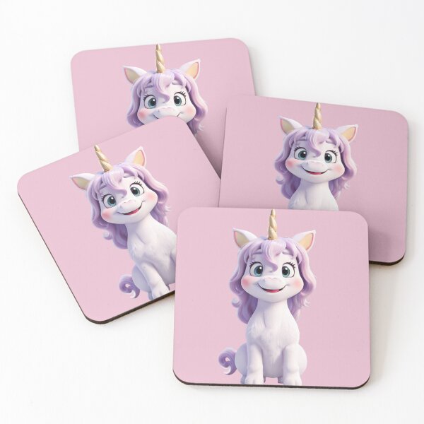 Item preview, Beautiful Animated Adorable Unicorn in 3D Style - Lovely designed and sold by ChickNickStudio.