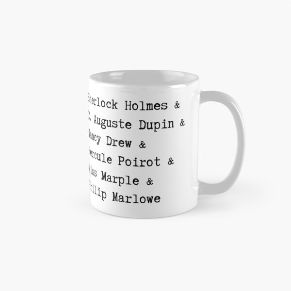Artikelvorschau, Hommage an die Tasse „Große Detektive“. entworfen und verkauft von Edgewise Words.