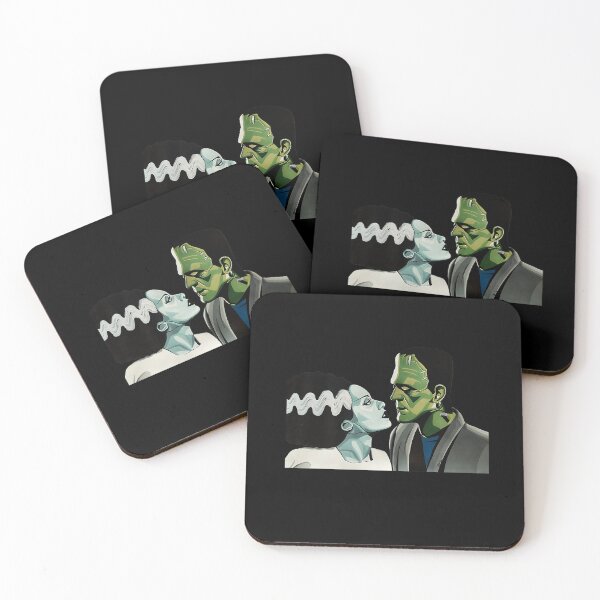 Item preview, Frankenstein Monster amp; Bride Halloween Romantic Kiss Scene designed and sold by BailenHamlet.
