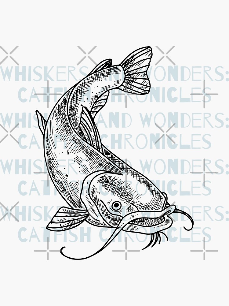 Whiskers and Wonders: Catfish Chronicles Sticker for Sale by corralmontana