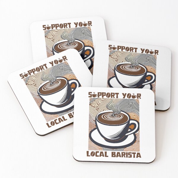 Item preview, Support Your Local Barista designed and sold by tinytwist.