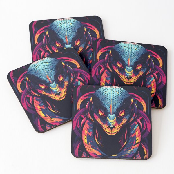 Item preview, A cyberpunk style snake design designed and sold by AerinDigital.
