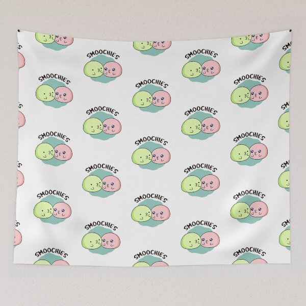 Item preview, Smoochies Funny Food Mochi Puns  designed and sold by punnybone.