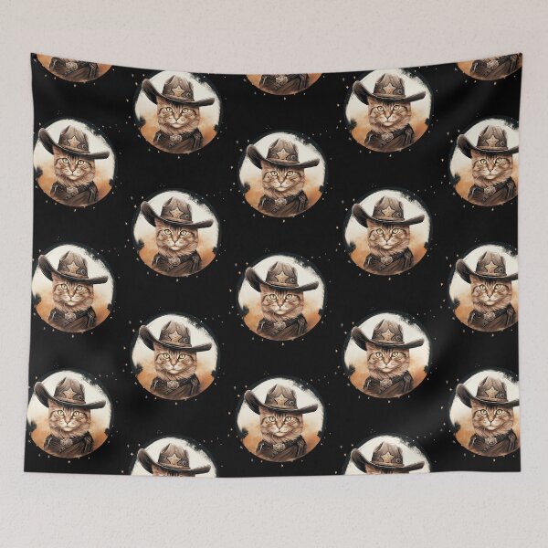 Artikelvorschau, Meowdy Katze mit Cowboyhut Meme Meowdy! entworfen und verkauft von ArtFromBeyond.