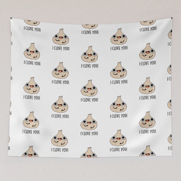 Item preview, I Clove You Funny Garlic Puns  designed and sold by punnybone.
