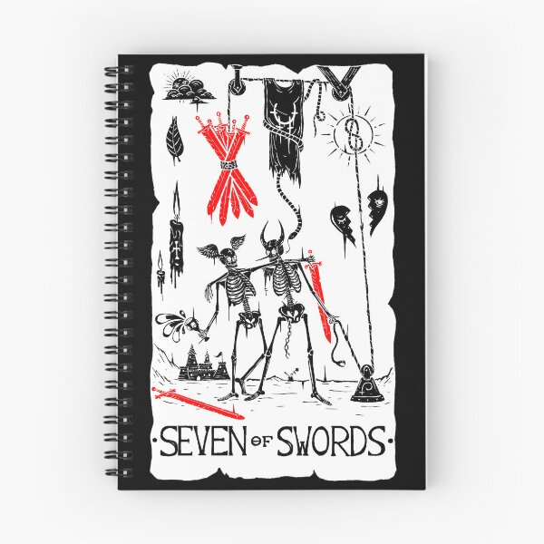 Item preview, Seven of Swords Tarot designed and sold by JamJamTheArtMan.
