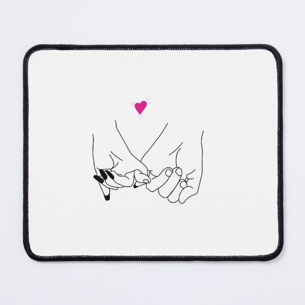 Item preview, Pinky Promise Sweet Cute with Love Sign - Typography Text Design - Black color designed and sold by AMGraphicStudio.