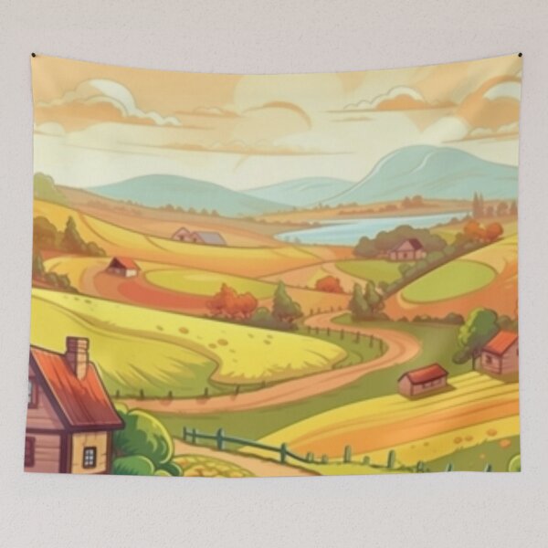 Item preview, Beautiful painting of countryside landscape designed and sold by SPECTRA005.