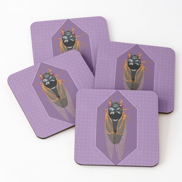Item preview, Cicada on purple background  designed and sold by Amy--Katie.