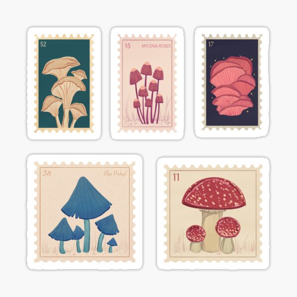 Item preview, Wild Mushroom Stamp Set designed and sold by koodoodles.