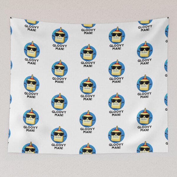 Item preview, Gloovy Man Funny Super Glue Puns  designed and sold by punnybone.