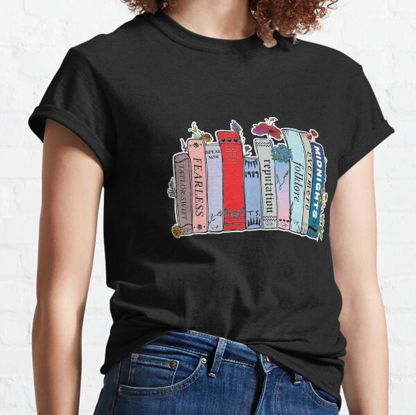 Taylor Swift Swifties albums as books reputation midnights folklore  evermore Kids T-Shirt