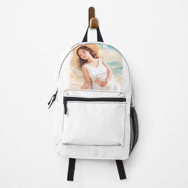 Item preview, Pregnant Girl Relaxing On a Beach With Sand And Ocean Waves Sunny Travel designed and sold by TriniTeeClub.