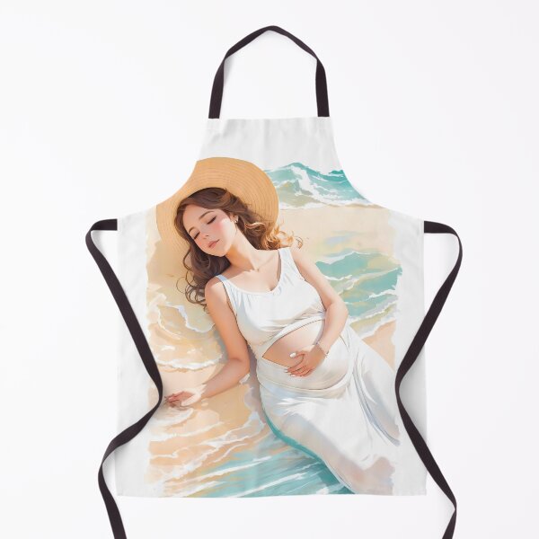 Item preview, Pregnant Girl Relaxing On a Beach With Sand And Ocean Waves Sunny Travel designed and sold by TriniTeeClub.