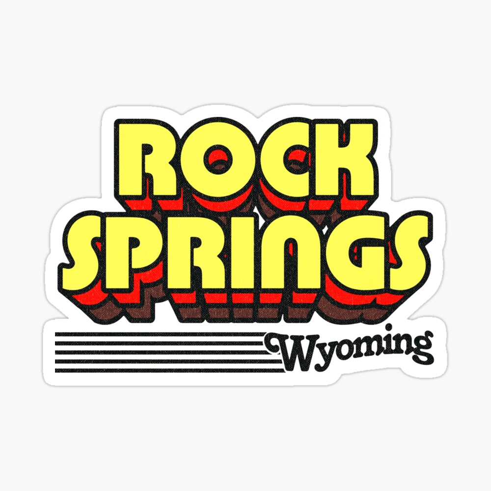 Rock Springs, Wyoming | Retro Stripes Sticker