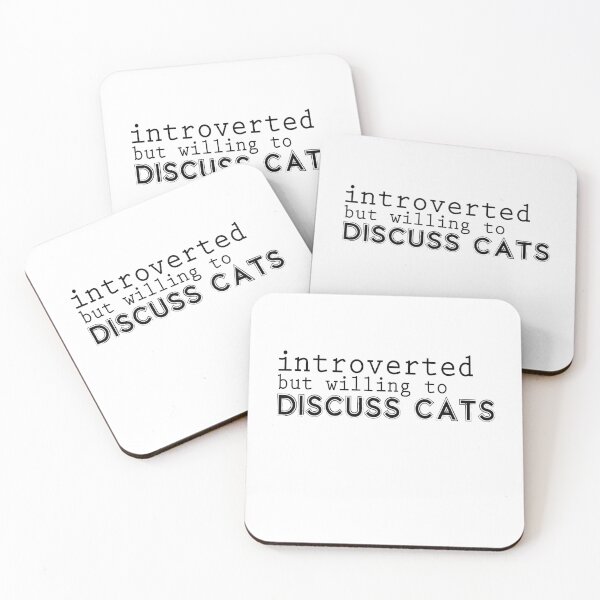 Item preview, introverted but willing to discuss cats designed and sold by TeeEagle.