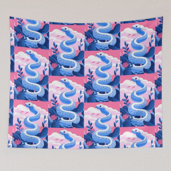 Item preview, Neon Purple Snake in the Flower Illustration  designed and sold by kaitlynlingo.