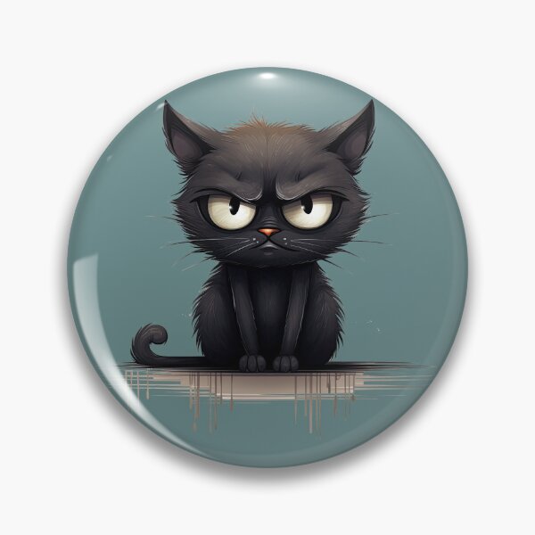 Item preview, Black Cat Meme - I'm Not Angry designed and sold by Puristock.