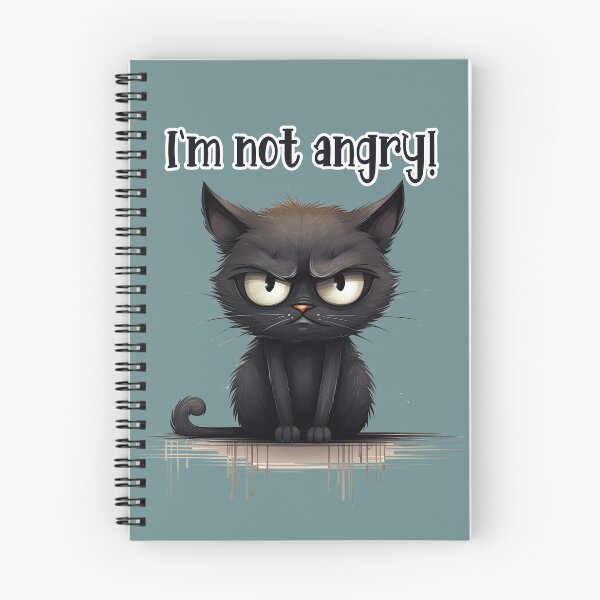 Item preview, Black Cat Meme - I'm Not Angry designed and sold by Puristock.