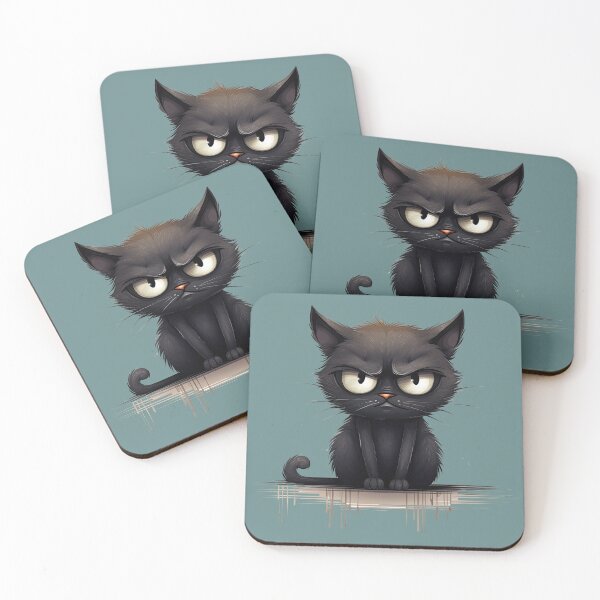 Item preview, Black Cat Meme - I'm Not Angry designed and sold by Puristock.