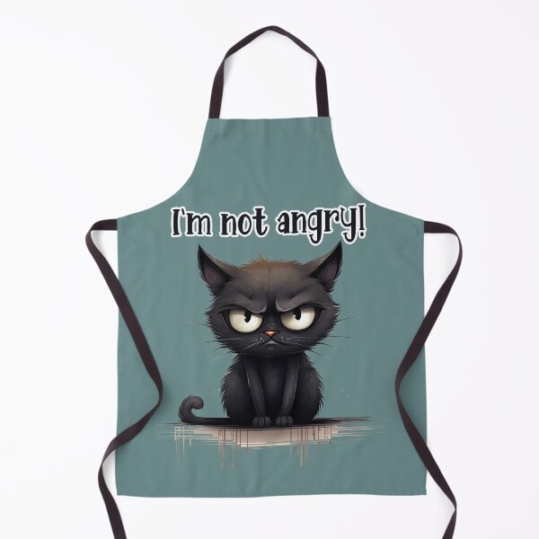 Item preview, Black Cat Meme - I'm Not Angry designed and sold by Puristock.