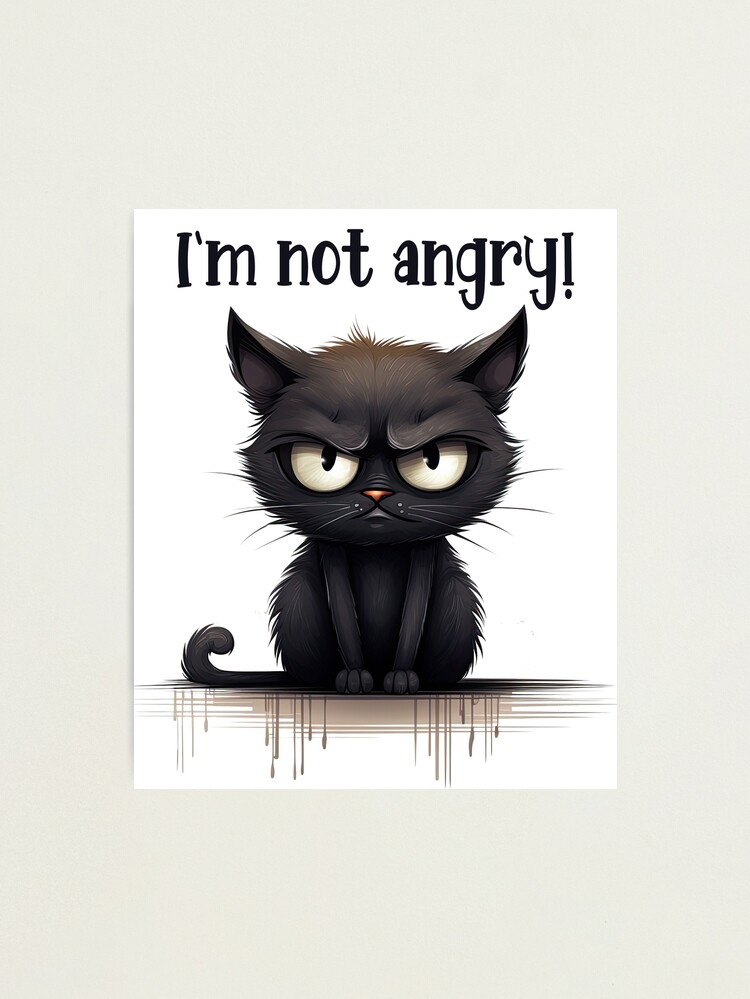 Angry Cat Say NO Pixel Art' Mouse Pad