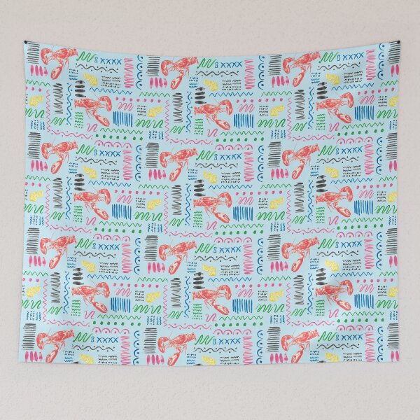 Item preview, sea life,lobsters ,coral ,ocean ,seafood ,blue  designed and sold by letsgow8th.